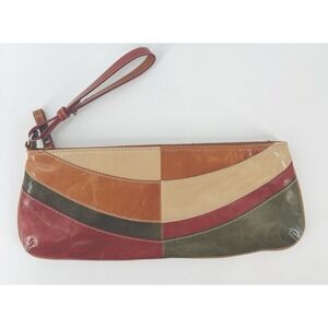 Kenneth Cole Reaction Clutch‎ Purse Wallet - Burgundy Brown Patchwork NWT